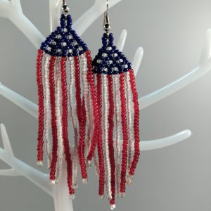 Patriotic dangle earrings