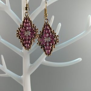 French rose super duo diamond earrings