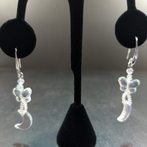 Butterfly moon earrings
