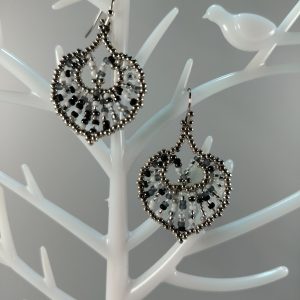 Beaded owl earrings