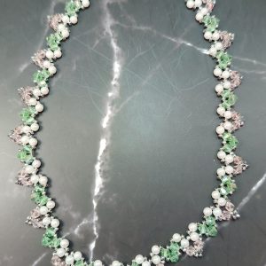 bicone and pearl necklace