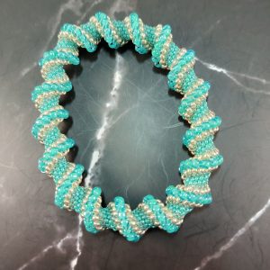 turquoise spiral bangle bracelet