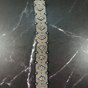Elegant peyote diamond bracelet