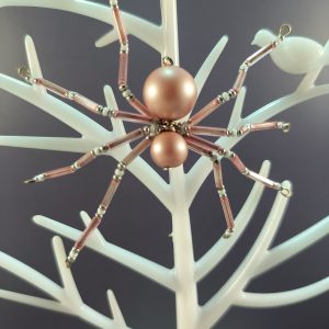 Peach Spider ornament