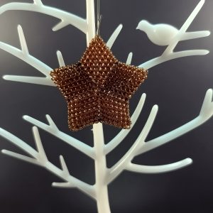 Gold luster topaz star ornament