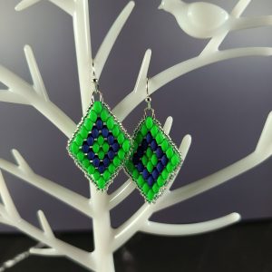 Diamond super duo earrings