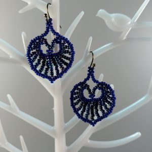 Beaded owl earrings