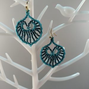 Beaded owl earrings