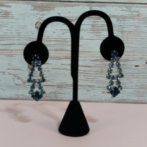 Light and darker blue vintage earrings