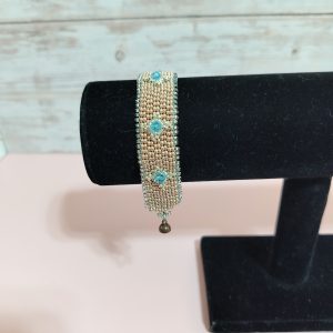 Champaign gold and bicone bracelet