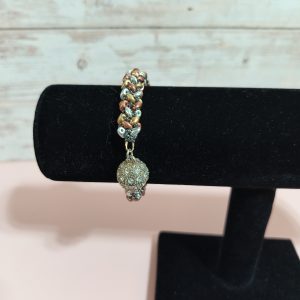 Gold, copper, and silver bracelet